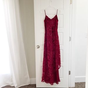 90’s RED FORMAL DRESS